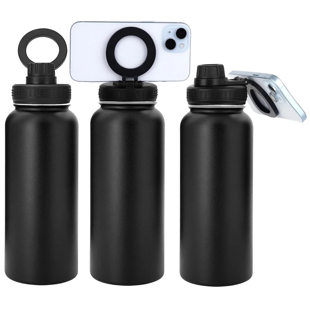 Insulated Water Bottle with Phone Mount Insulated Water Bottle with Phone Mount